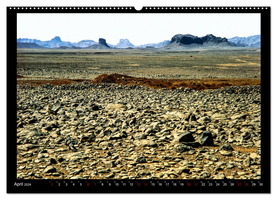 À travers le Sahara - Sur les routes classiques à travers les déserts d'Algérie (Calendrier mural CALVENDO Premium 2024) 