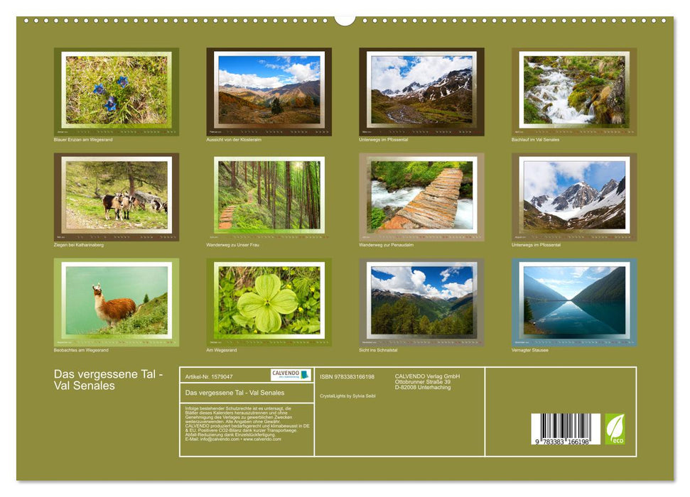 Das vergessene Tal. Schnalstal - Val Senales (CALVENDO Premium Wandkalender 2024)