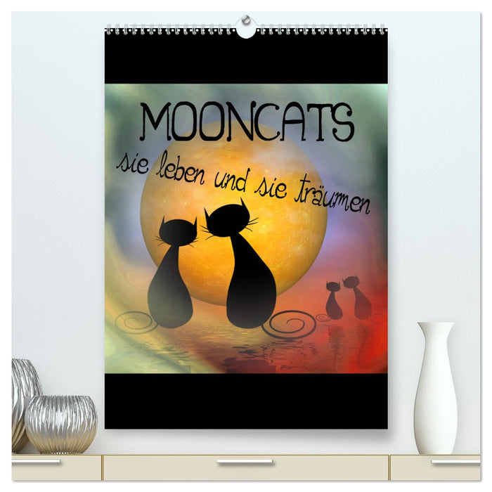 Mooncats - sie leben und sie träumen (CALVENDO Premium Wandkalender 2024)