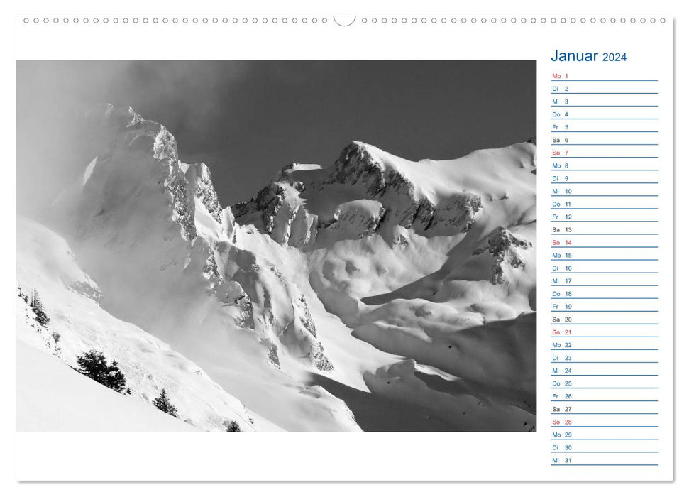 Region Oberstdorf - Kleinwalsertal und Nebelhorn (CALVENDO Premium Wandkalender 2024)