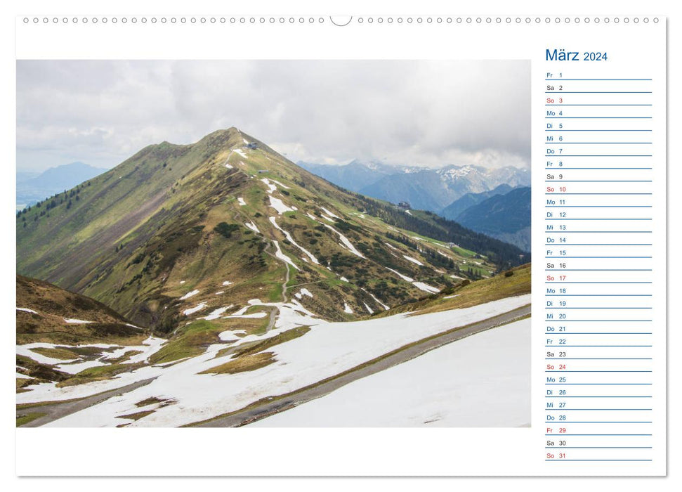 Region Oberstdorf - Kleinwalsertal und Nebelhorn (CALVENDO Premium Wandkalender 2024)