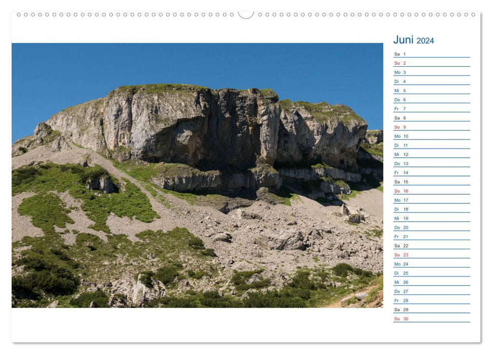 Region Oberstdorf - Kleinwalsertal und Nebelhorn (CALVENDO Premium Wandkalender 2024)