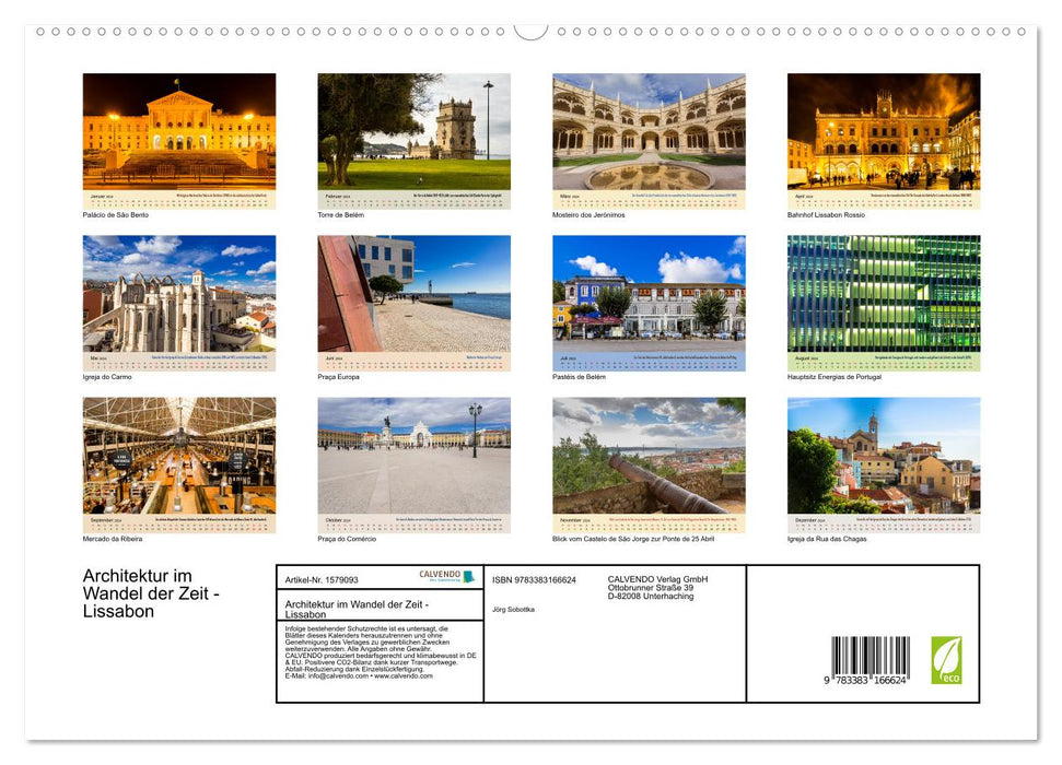 Architecture through the ages - Lisbon (CALVENDO Premium Wall Calendar 2024) 