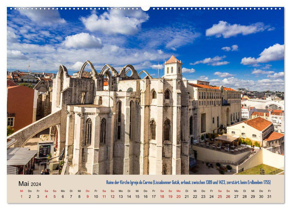 Architektur im Wandel der Zeit - Lissabon (CALVENDO Premium Wandkalender 2024)