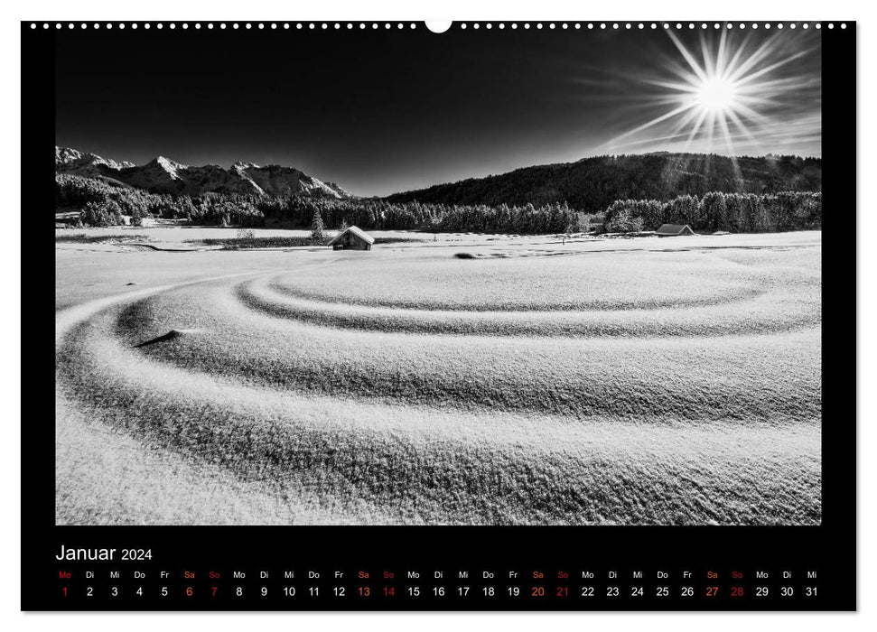 Soultouch - Schwarzweiß Landschaften, die die Seele berühren (CALVENDO Premium Wandkalender 2024)