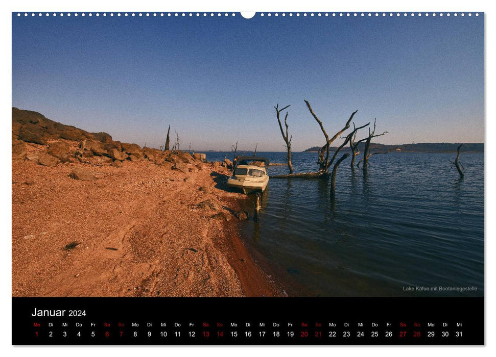 ZAMBIA IN THE HEART OF AFRICA (CALVENDO Premium Wall Calendar 2024) 