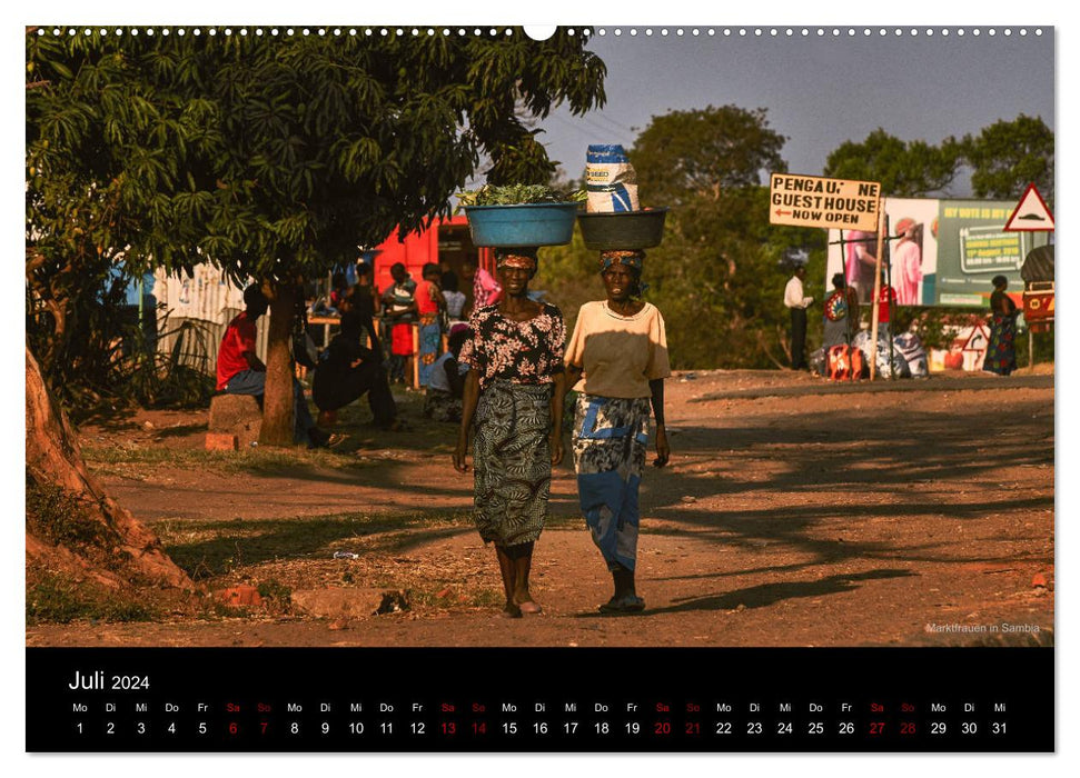 LA ZAMBIE AU COEUR DE L'AFRIQUE (Calvendo Premium Wall Calendar 2024) 