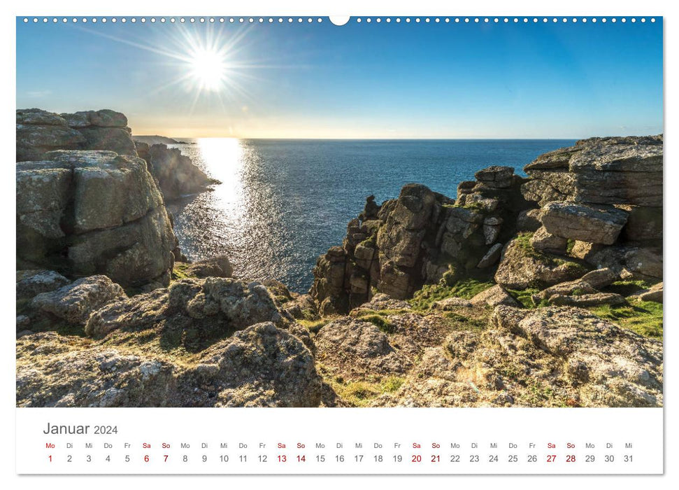 La côte sud de l'Angleterre - Cornouailles (Calvendo Premium Wall Calendar 2024) 