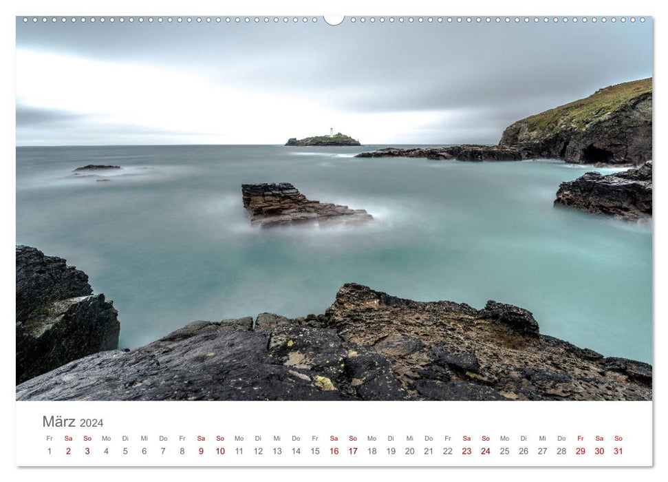 La côte sud de l'Angleterre - Cornouailles (Calvendo Premium Wall Calendar 2024) 