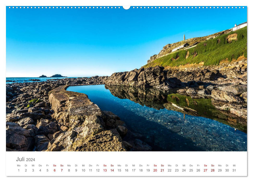 La côte sud de l'Angleterre - Cornouailles (Calvendo Premium Wall Calendar 2024) 