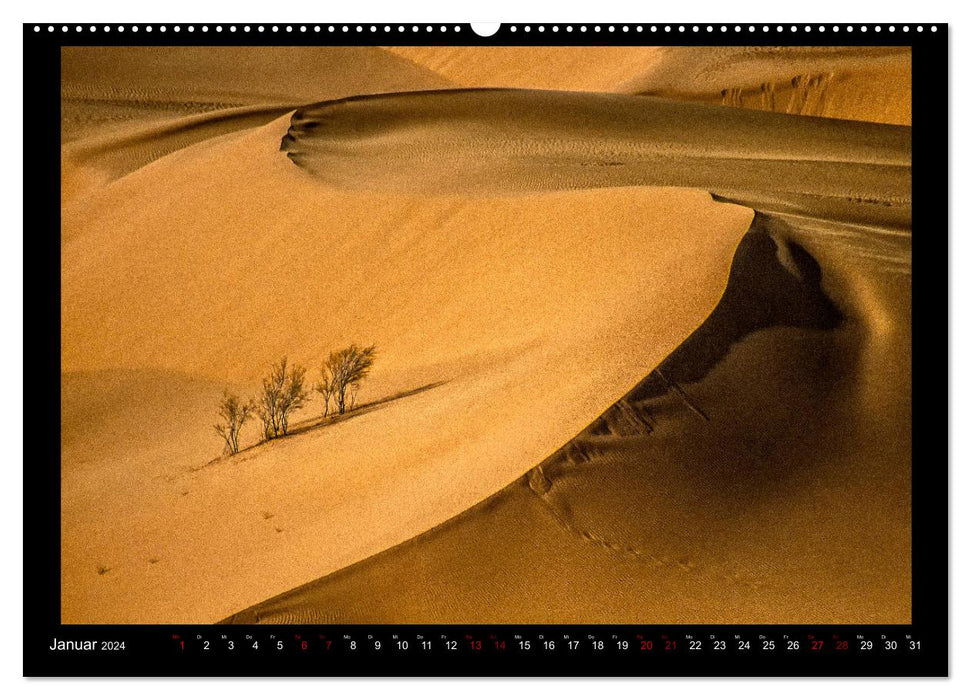 A travers le Sahara - Sur les routes classiques à travers les déserts d'Algérie (Calendrier mural CALVENDO 2024) 