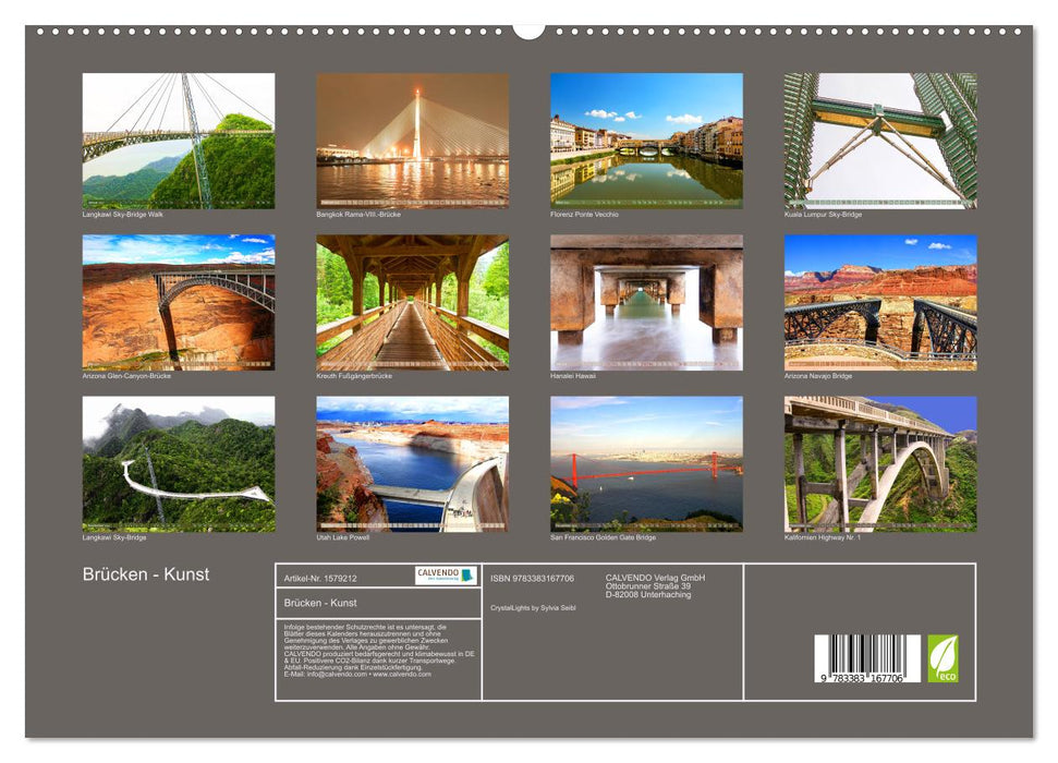 Bridges - Art (CALVENDO Premium Wall Calendar 2024) 