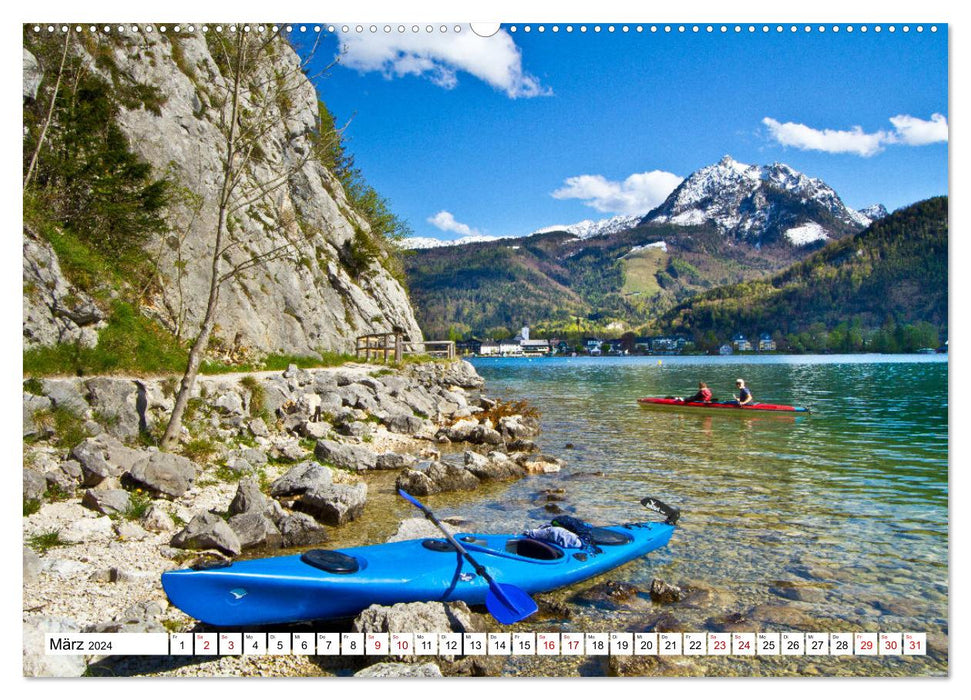 Tour en kayak sur le lac Wolfgangsee (calendrier mural CALVENDO 2024) 