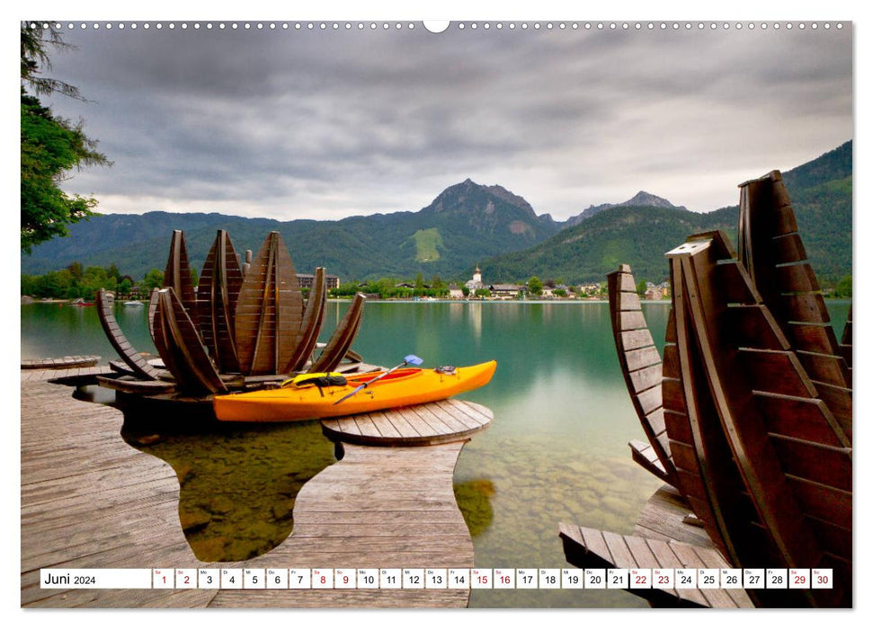 Tour en kayak sur le lac Wolfgangsee (calendrier mural CALVENDO 2024) 