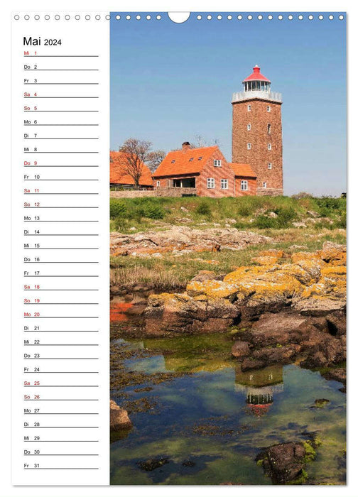 Leuchttürme in Dänemark (CALVENDO Wandkalender 2024)