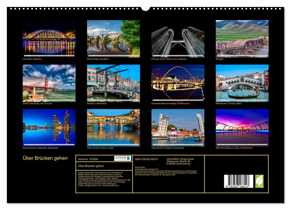 Marcher sur les ponts (Calendrier mural CALVENDO Premium 2024) 