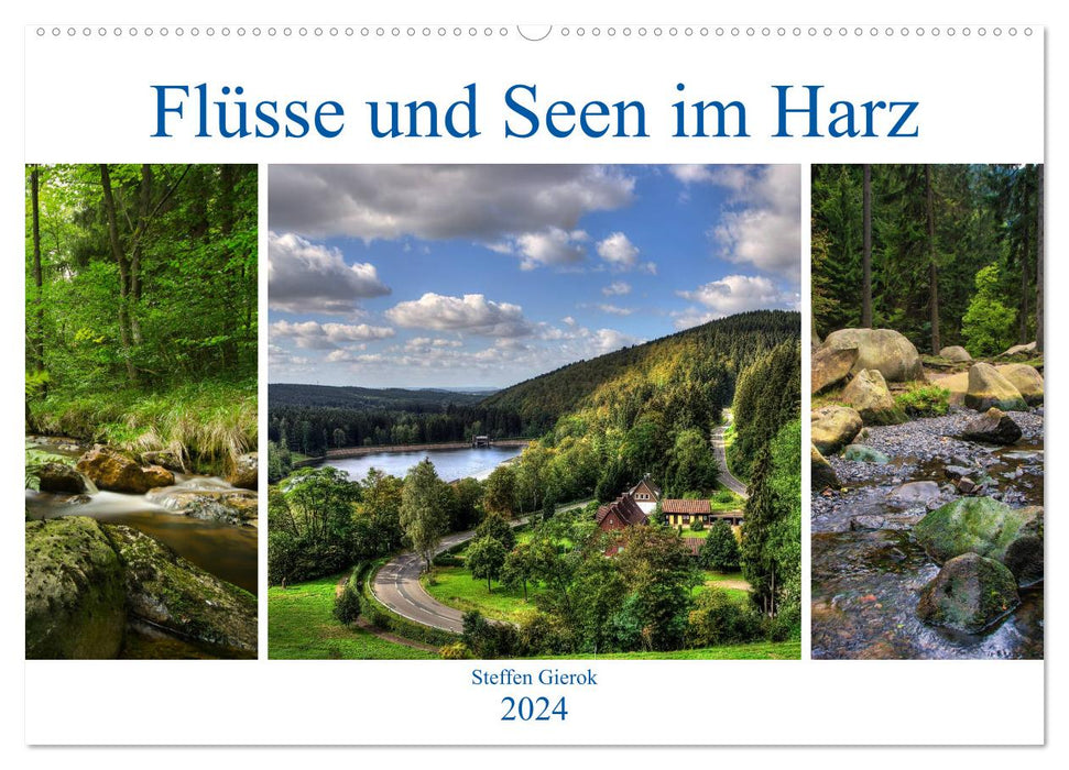 Flüsse und Seen im Harz (CALVENDO Wandkalender 2024)