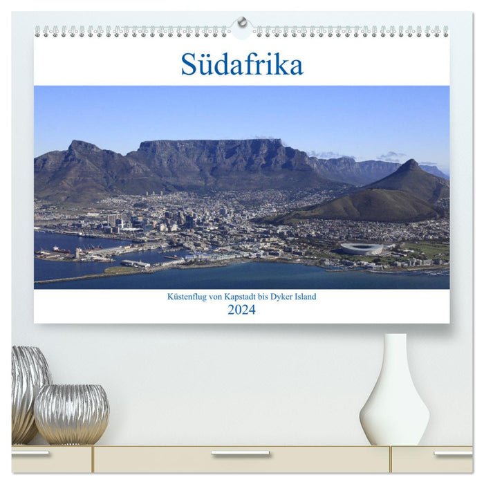 South Africa - Coastal flight from Cape Town to Dyker Island (CALVENDO Premium Wall Calendar 2024) 