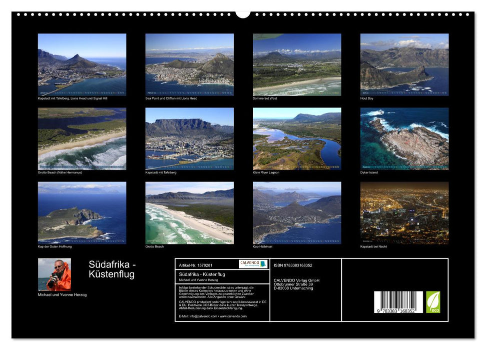 Südafrika - Küstenflug von Kapstadt bis Dyker Island (CALVENDO Premium Wandkalender 2024)