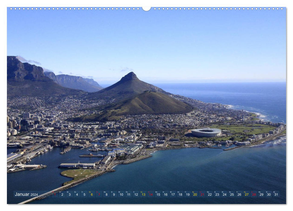 Afrique du Sud – Vol côtier du Cap à Dyker Island (Calvendo Premium Wall Calendar 2024) 
