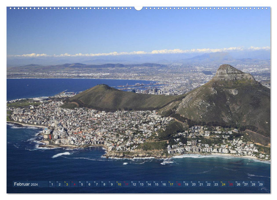 South Africa - Coastal flight from Cape Town to Dyker Island (CALVENDO Premium Wall Calendar 2024) 