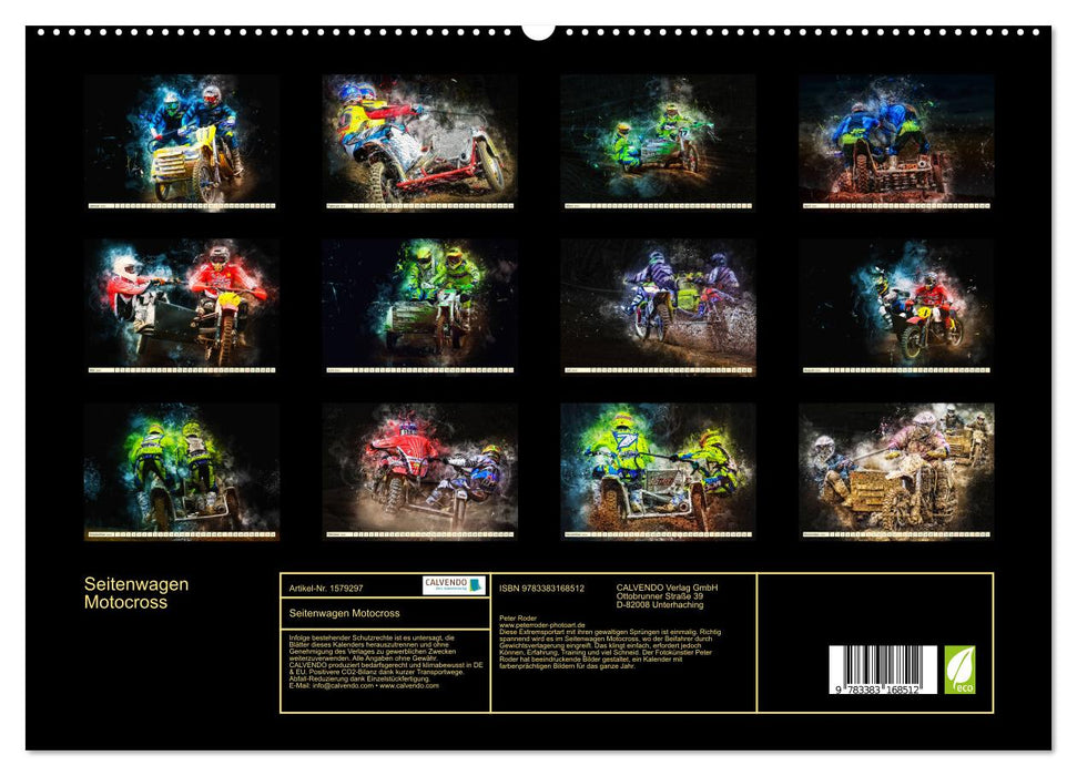 Sidecar Motocross (Calvendo Premium Calendrier mural 2024) 
