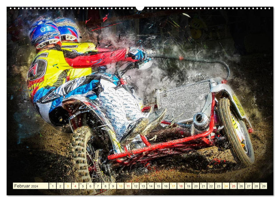 Seitenwagen Motocross (CALVENDO Premium Wandkalender 2024)
