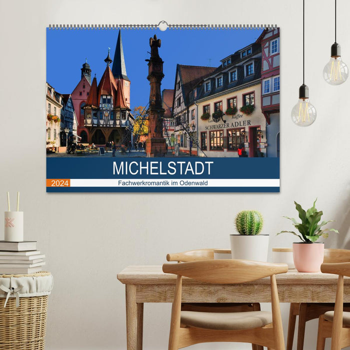 Michelstadt - le romantisme à colombages dans l'Odenwald (calendrier mural CALVENDO 2024) 