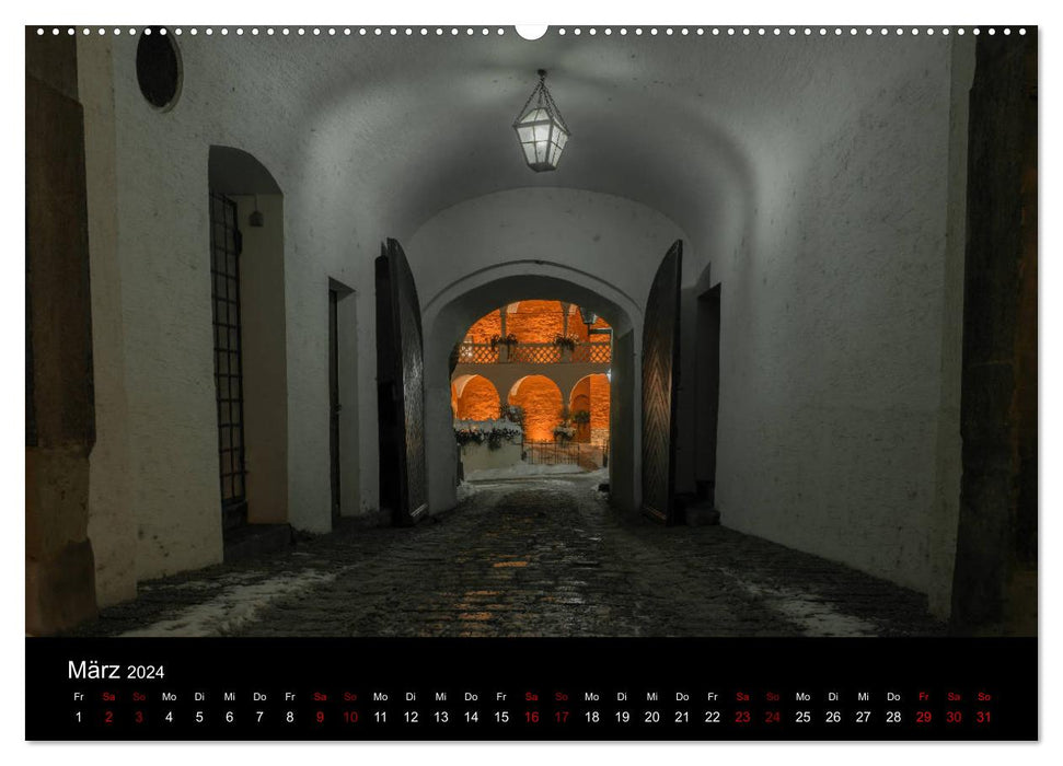 Regensburg bei Nacht (CALVENDO Premium Wandkalender 2024)