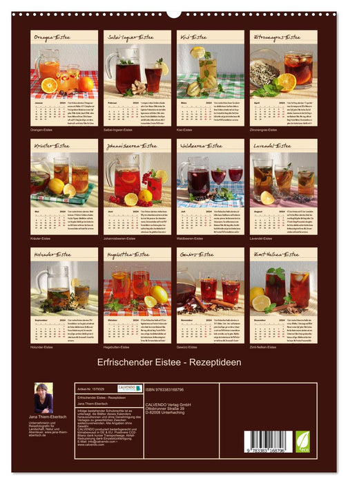 Erfrischender Eistee - Rezeptideen (CALVENDO Premium Wandkalender 2024)