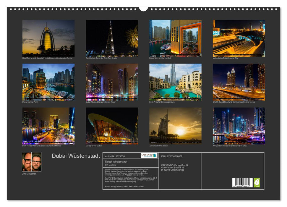 Dubai Wüstenstadt (CALVENDO Wandkalender 2024)