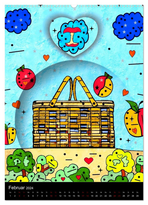 Le monde fou du pop art de Nico Bielow (Calendrier mural CALVENDO Premium 2024) 