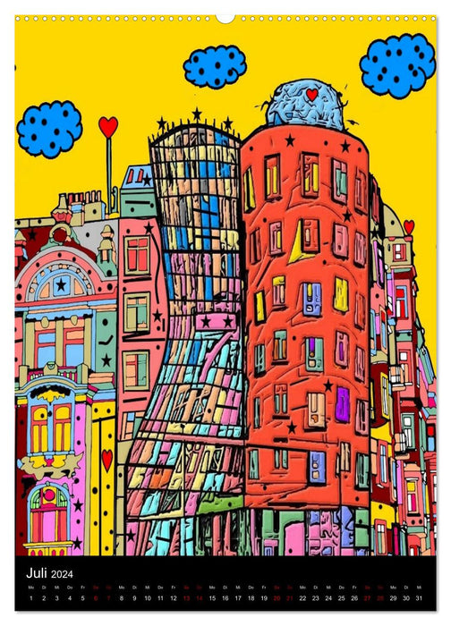 Le monde fou du pop art de Nico Bielow (Calendrier mural CALVENDO Premium 2024) 