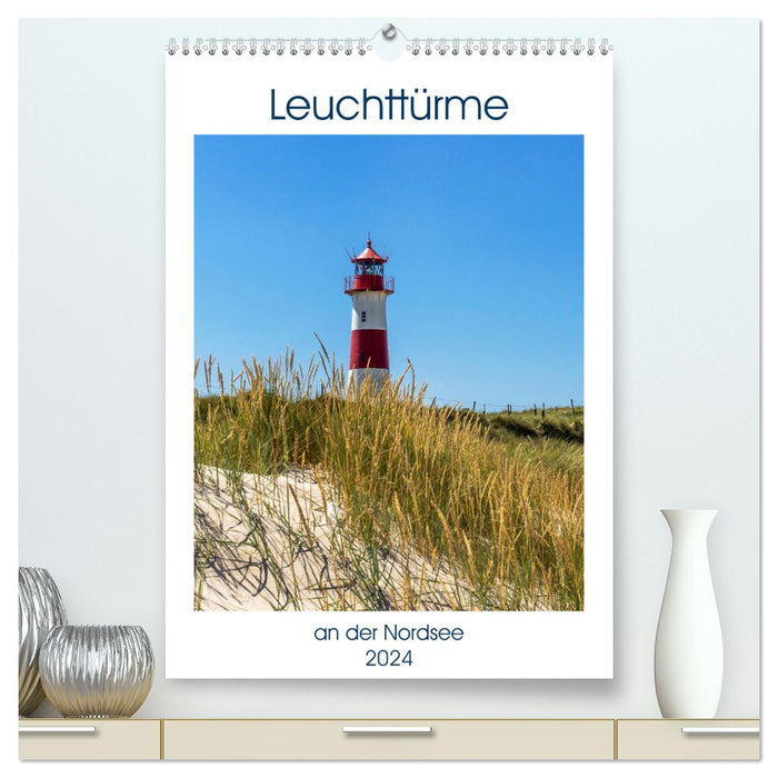 Leuchttürme an der Nordsee (CALVENDO Premium Wandkalender 2024)