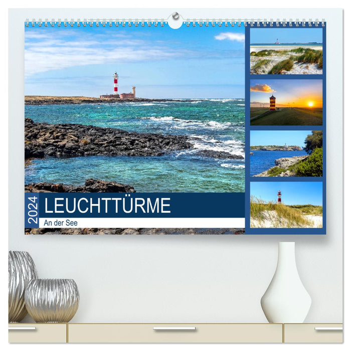 Phares au bord de la mer (Calvendo Premium Wall Calendar 2024) 