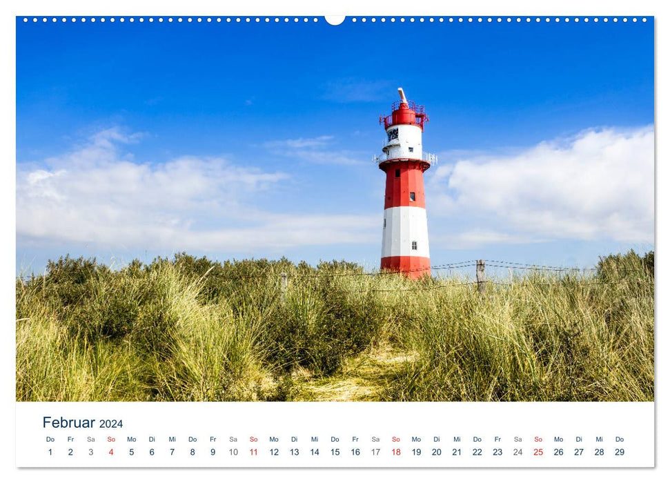 Phares au bord de la mer (Calvendo Premium Wall Calendar 2024) 