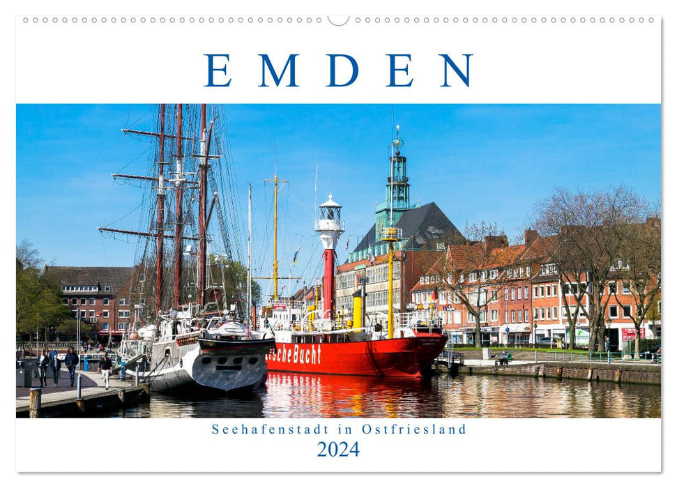 EMDEN, Seehafenstadt in Ostfriesland (CALVENDO Wandkalender 2024)