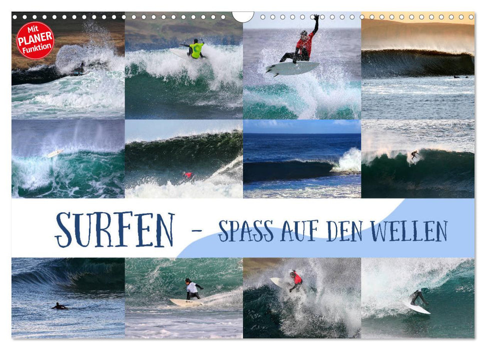Surfen - Spaß auf den Wellen (CALVENDO Wandkalender 2024)