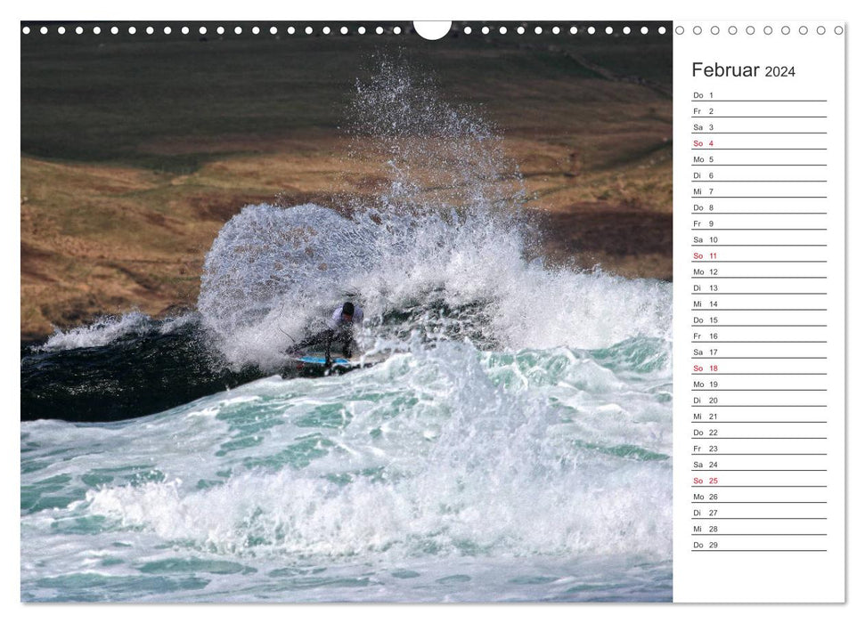 Surf - s'amuser sur les vagues (calendrier mural CALVENDO 2024) 