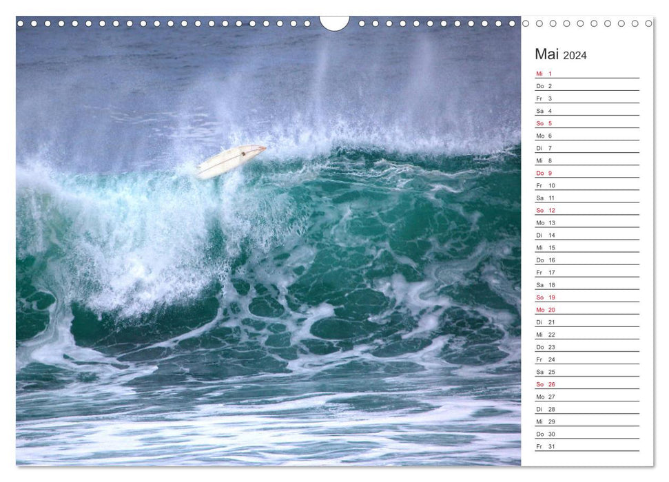 Surf - s'amuser sur les vagues (calendrier mural CALVENDO 2024) 