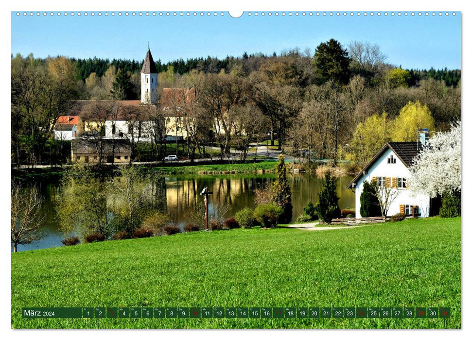 Wiesen Wälder Weiher. Der Naturpark Augsburg-Westliche Wälder (CALVENDO Premium Wandkalender 2024)