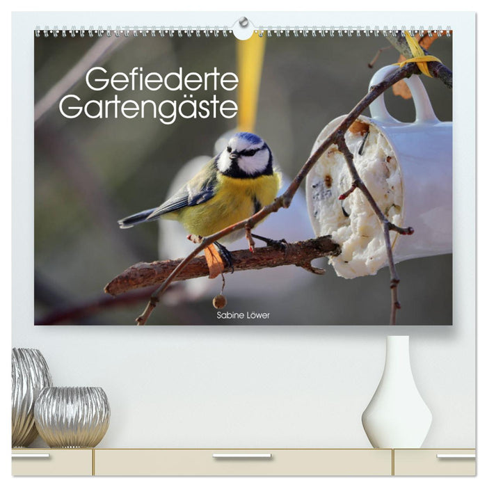 Gefiederte Gartengäste (CALVENDO Premium Wandkalender 2024)