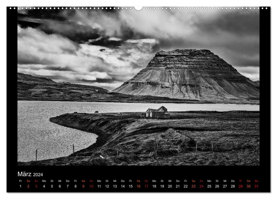 Soultouch - Des paysages en noir et blanc qui touchent l'âme (Calendrier mural CALVENDO 2024) 