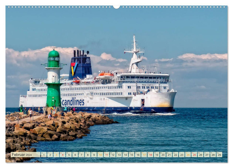 Fähren - von Warnemünde bis Hongkong (CALVENDO Wandkalender 2024)