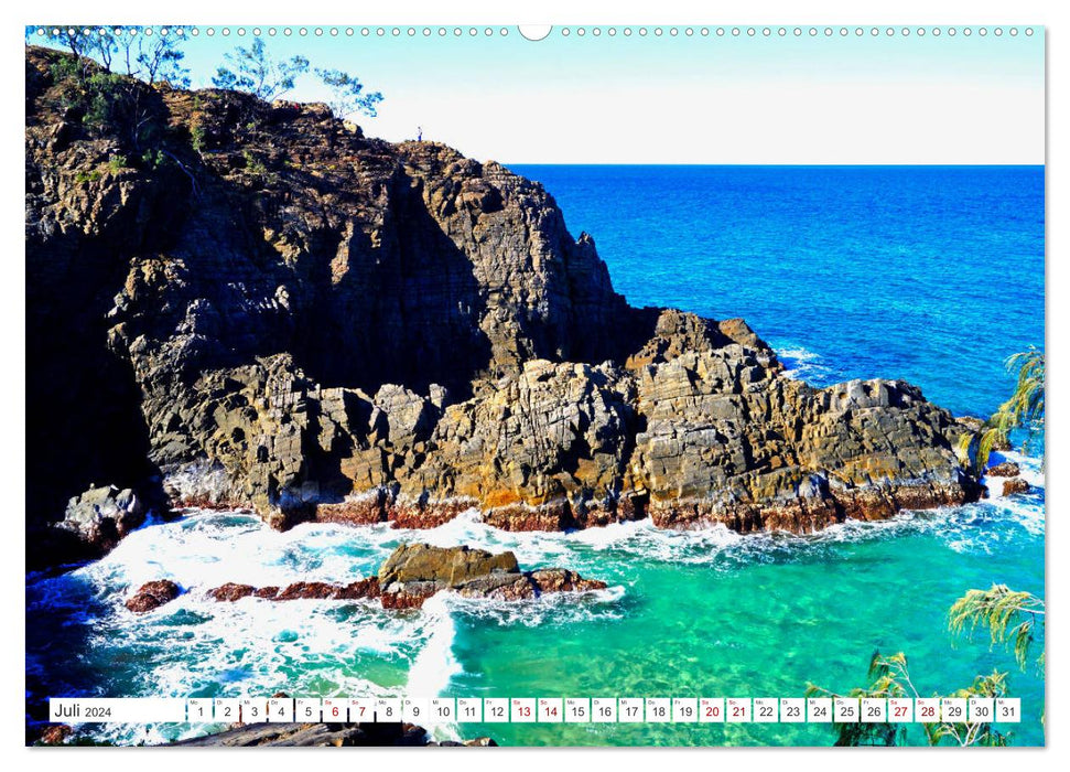 Paradis côtier – Parc national de Noosa Australie (Calvendo Premium Wall Calendar 2024) 
