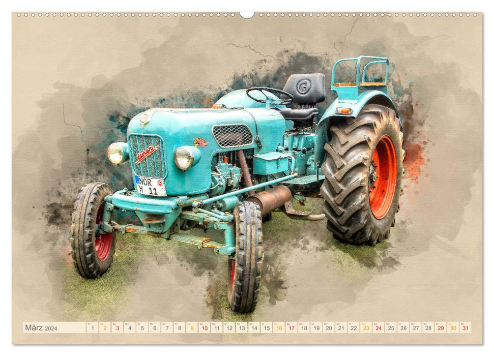 Traktoren - alte Schätze für Liebhaber (CALVENDO Premium Wandkalender 2024)