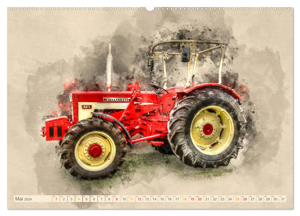 Traktoren - alte Schätze für Liebhaber (CALVENDO Premium Wandkalender 2024)