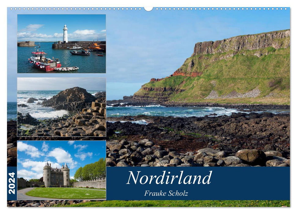 Les points forts de l'Irlande du Nord (calendrier mural CALVENDO 2024) 