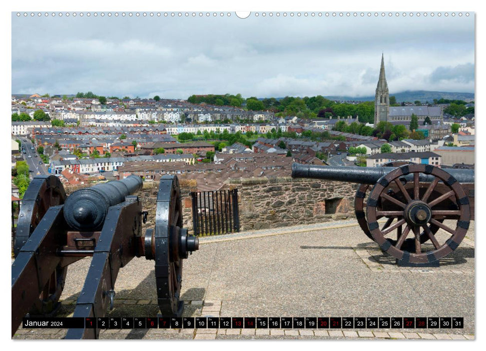 Les points forts de l'Irlande du Nord (calendrier mural CALVENDO 2024) 