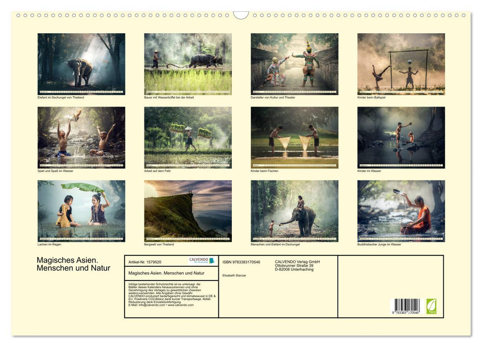 Magisches Asien. Menschen und Natur (CALVENDO Wandkalender 2024)